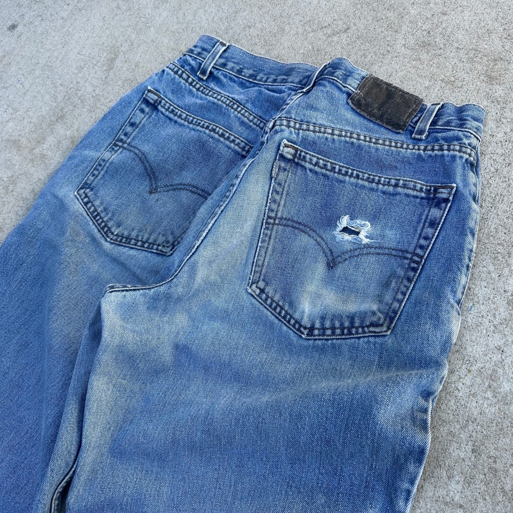 Levi's SilverTab Jeans Baggy 33x32 Blue Vintage 90s Skater Distressed Denim